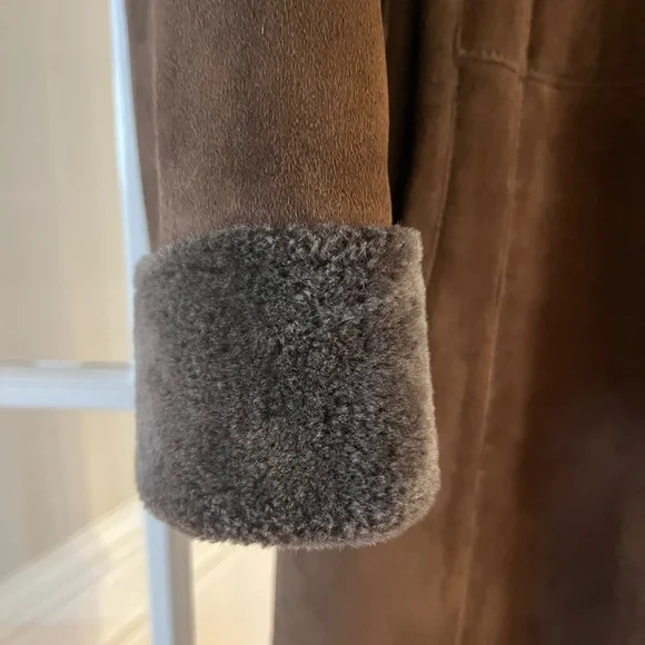 Brown Shearling Coat - Picture 3 of 7